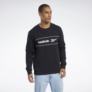 Reebok Classic Linear Crew Sweatshirt Herren - Schwarz - DE 173-UTR